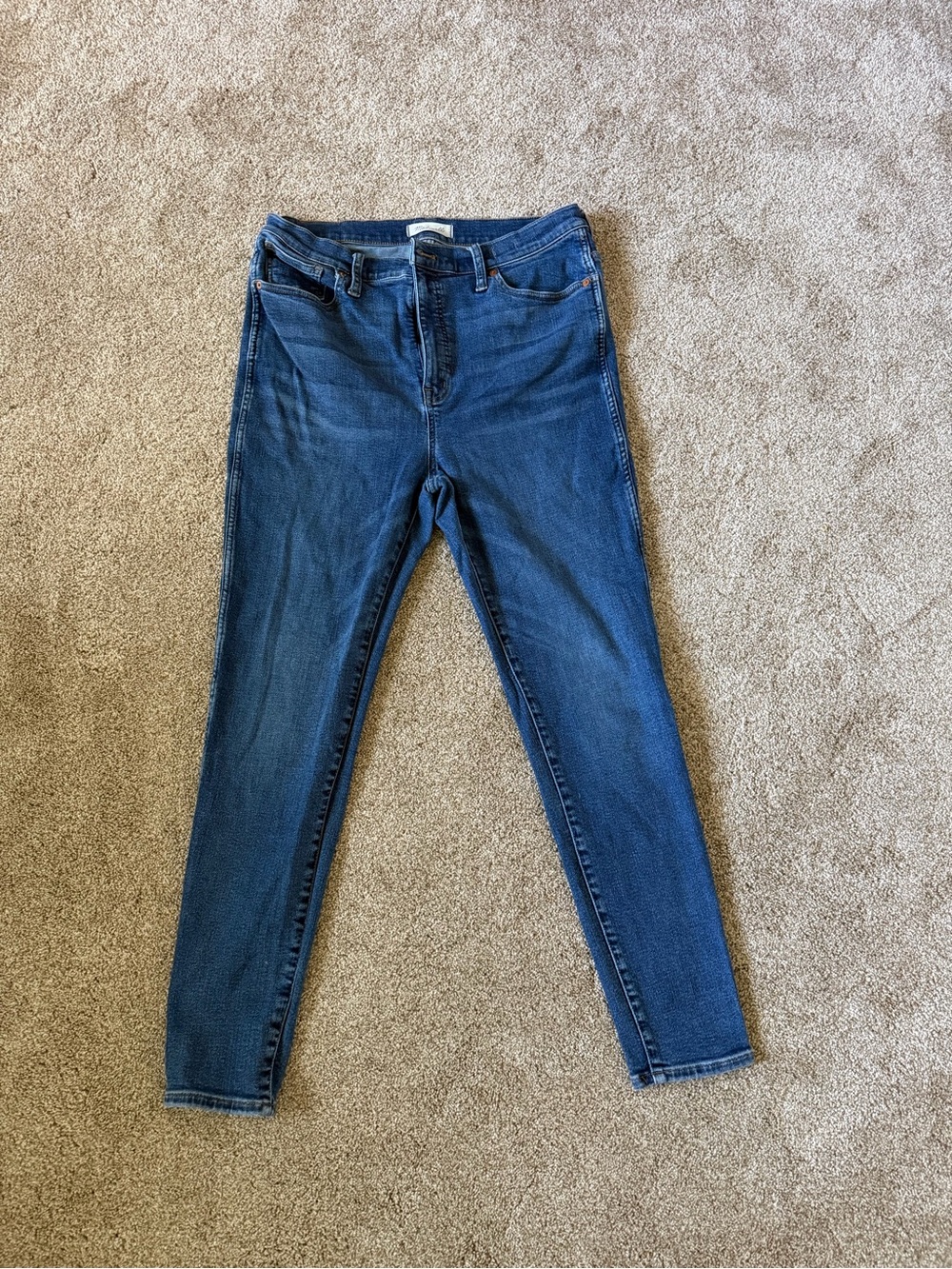 Madewell Dark Blue High-Rise Skinny Jeans